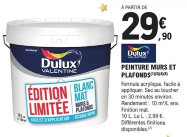 Dulux - Peinture Murs Et Plafonds offre à 29,9€ sur E.Leclerc Brico