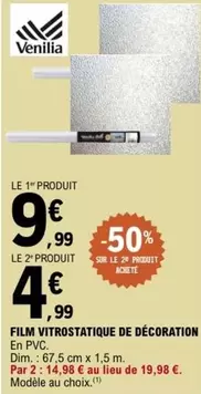 Film Vitrostatique De Décoration offre à 9,99€ sur E.Leclerc