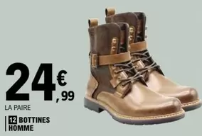 Bottines Homme offre à 24,99€ sur E.Leclerc