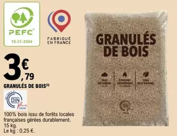 Granulés De Bois offre à 3,79€ sur E.Leclerc