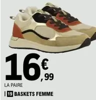 Baskets Femme offre à 16,99€ sur E.Leclerc