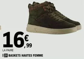 Baskets Hautes Femme offre à 16,99€ sur E.Leclerc