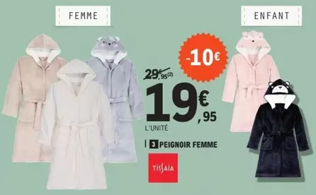 Peignoir Femme offre à 19,95€ sur E.Leclerc