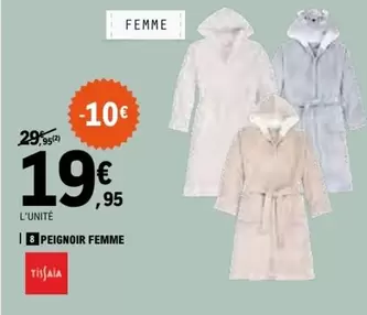 Peignoir Femme offre à 19,95€ sur E.Leclerc