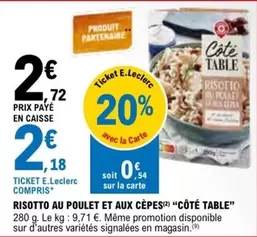 Risotto Au Poulet Et Aux Cèpes offre à 2,18€ sur E.Leclerc