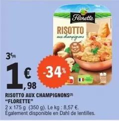 Florette - Risotto Aux Champignons offre à 1,98€ sur E.Leclerc