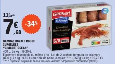 Gambas Royale Rouge Surgelées offre à 7,68€ sur E.Leclerc