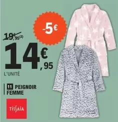 Peignoir Femme offre à 14,95€ sur E.Leclerc