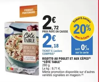 Signal - Risotto Au Poulet Et Aux Cèpes offre à 2,18€ sur E.Leclerc