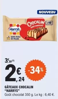 Harry's - Gâteaux Chocalin offre à 2,24€ sur E.Leclerc