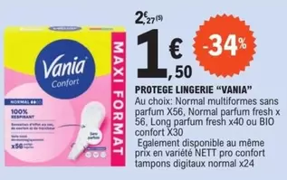 Vania - Protege Lingerie offre à 1,5€ sur E.Leclerc Express