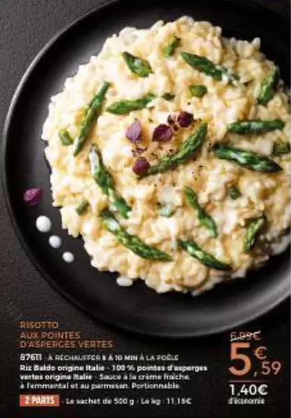 Risotto Aux Pointes Veetes offre à 5,59€ sur Maison Thiriet