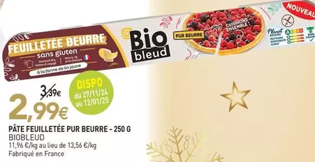 Pate Feuilletee Pur Beurre offre à 2,99€ sur NaturéO