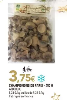 Champignons De Paris offre à 3,75€ sur NaturéO