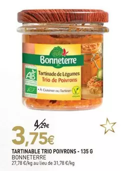 Tartinable Trio Poivrons offre à 3,75€ sur NaturéO