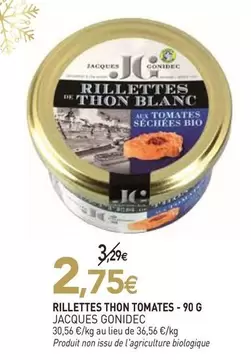 Rillettes Thon Tomates offre à 2,75€ sur NaturéO