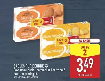 Sablés Pur Beurre offre à 3,49€ sur Aldi