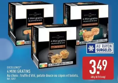 4 Mini Gratins offre à 349€ sur Aldi