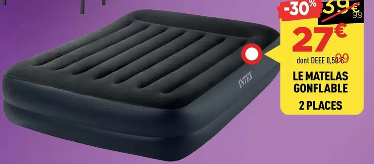 Intex - Le Matelas Gonflable 2 Places offre à 27€ sur Centrakor