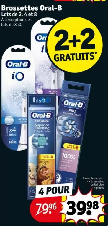 Oral-B - Brossettes offre à 39,98€ sur Kruidvat