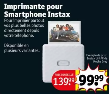 Imprimante Pour Smartphone offre à 139,99€ sur Kruidvat