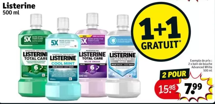 Listerine -  - offre à 7,99€ sur Kruidvat