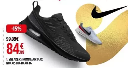 Sneakers Homme Air Max offre à 84,99€ sur Intersport