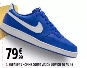 Sneakers Homme Court Vision Low Du 40 Au 46 offre à 79,99€ sur Intersport