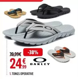 Tongs Operative offre à 24,99€ sur Intersport