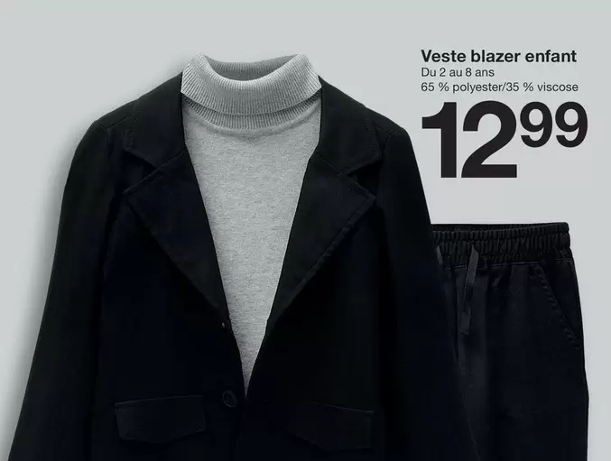 Veste Blazer Enfant offre à 12,99€ sur Zeeman