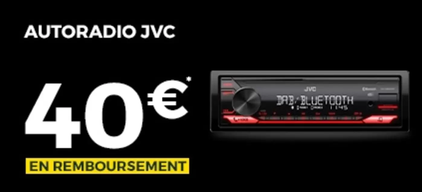 JVC - Autoradio offre à 40€ sur Feu Vert