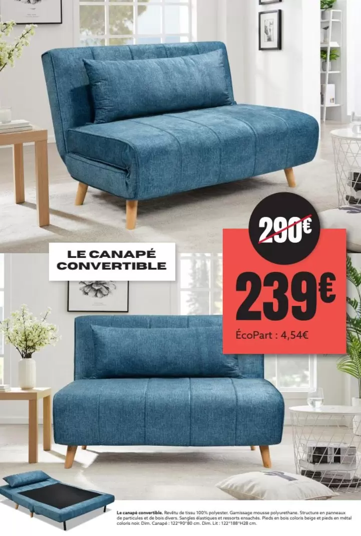 Dim - Le Canape Convertible offre à 239€ sur Atlas