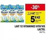 Lactel - Lait 12 Vitamines Vita'vie offre à 5,42€ sur Supeco