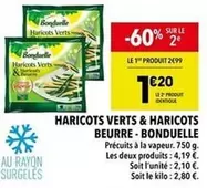 Bonduelle - Haricots Verts & Haricots Beurre offre à 2,99€ sur Supeco