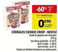 Nestlé - Céréales Cookie Crisp offre à 2,26€ sur Supeco