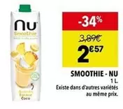 Nu offre à 2,57€ sur Supeco