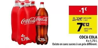 Coca - 4 X 1.75L offre à 7,12€ sur Supeco