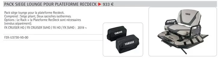 Pack Siege Lounge Pour Plateforme offre à 933€ sur Yamaha