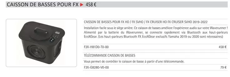 Casson De Basses Pour Ex offre à 458€ sur Yamaha