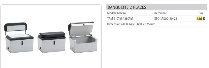 Banquette 2 Places offre à 556€ sur Yamaha