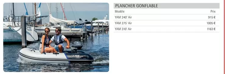 Plancher Gonflable offre à 915€ sur Yamaha