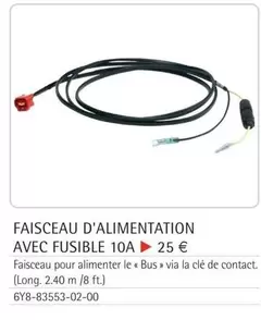 Faisceau D'alimentation Avec Fusible offre à 25€ sur Yamaha