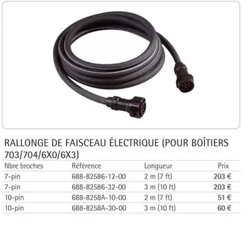 Rallonge De Faisceau Électrique (Pour Boitiers offre à 203€ sur Yamaha