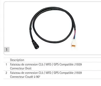 Faisseau De Connexion Cl5 / Mfd / Gps Compatible J1939 offre à 76€ sur Yamaha