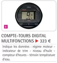 Compte-Tours Digital Multifonctions offre à 323€ sur Yamaha