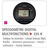 Speedomètre Digital Multifonctions offre à 325€ sur Yamaha