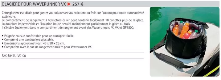 Glacière Pour Waverunner VC offre à 257€ sur Yamaha