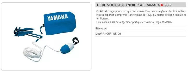 Kit De Mouillage Anche Plate Yamaha offre à 96€ sur Yamaha