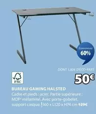 Bureau Gaming Halsted offre à 50€ sur JYSK