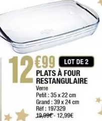 Plats À Four Restangulaire offre à 12,99€ sur La Foir'Fouille